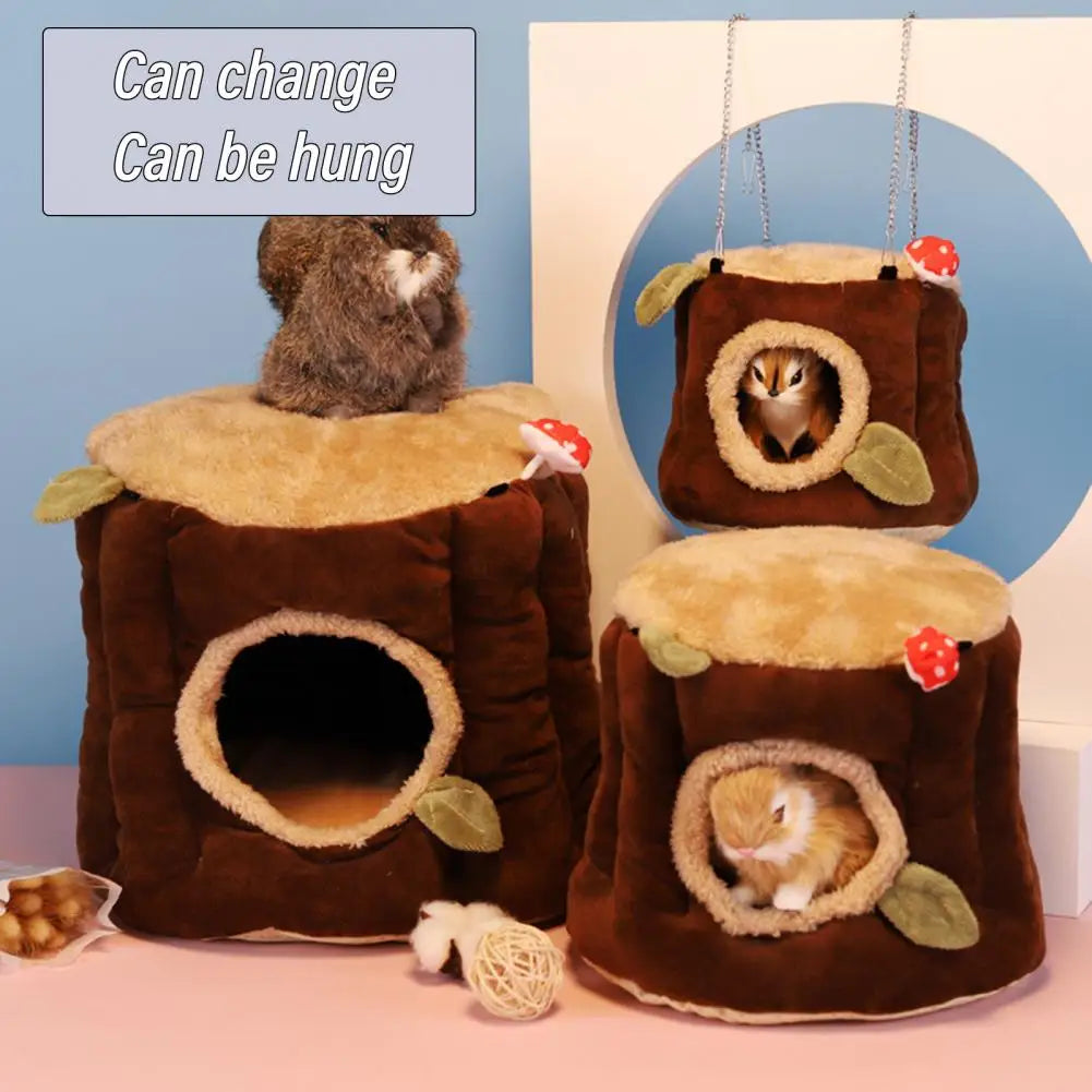 Durable Hamster House Keep Warmth Flannel Hamster Nest Easy Hanging Rat Hammock Bed for Bird Rat Hammock