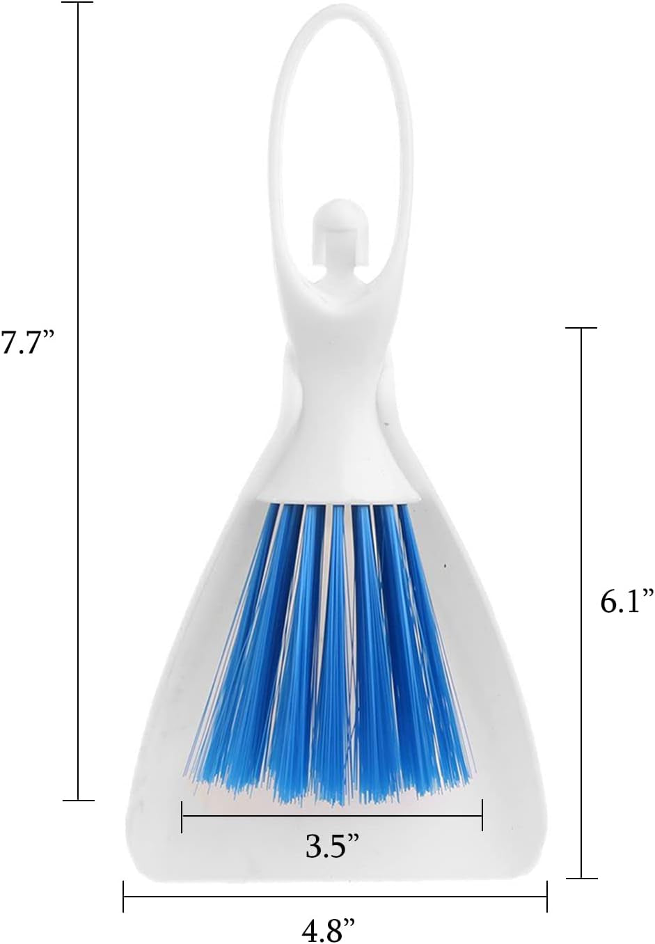 3 Pack Hamster Dustpan and Broom Set Mini Guinea Pig White Dancer Design Besom Chinchillas Sweeper Cavy Cage Clean Hedgehogs Scooper for Small Animal (Blue)