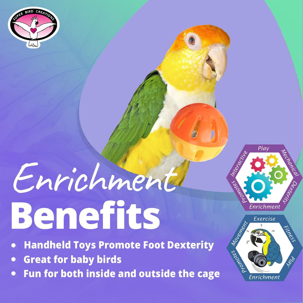 SB1055 Birdie Balls Bird Foot Toy, Medium Bird Size, 2" Diameter (4 Pack)