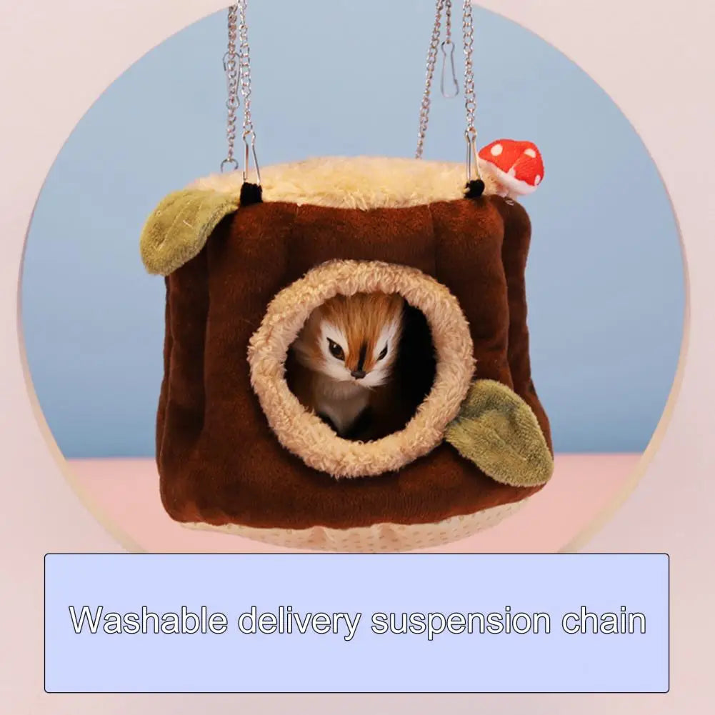 Durable Hamster House Keep Warmth Flannel Hamster Nest Easy Hanging Rat Hammock Bed for Bird Rat Hammock
