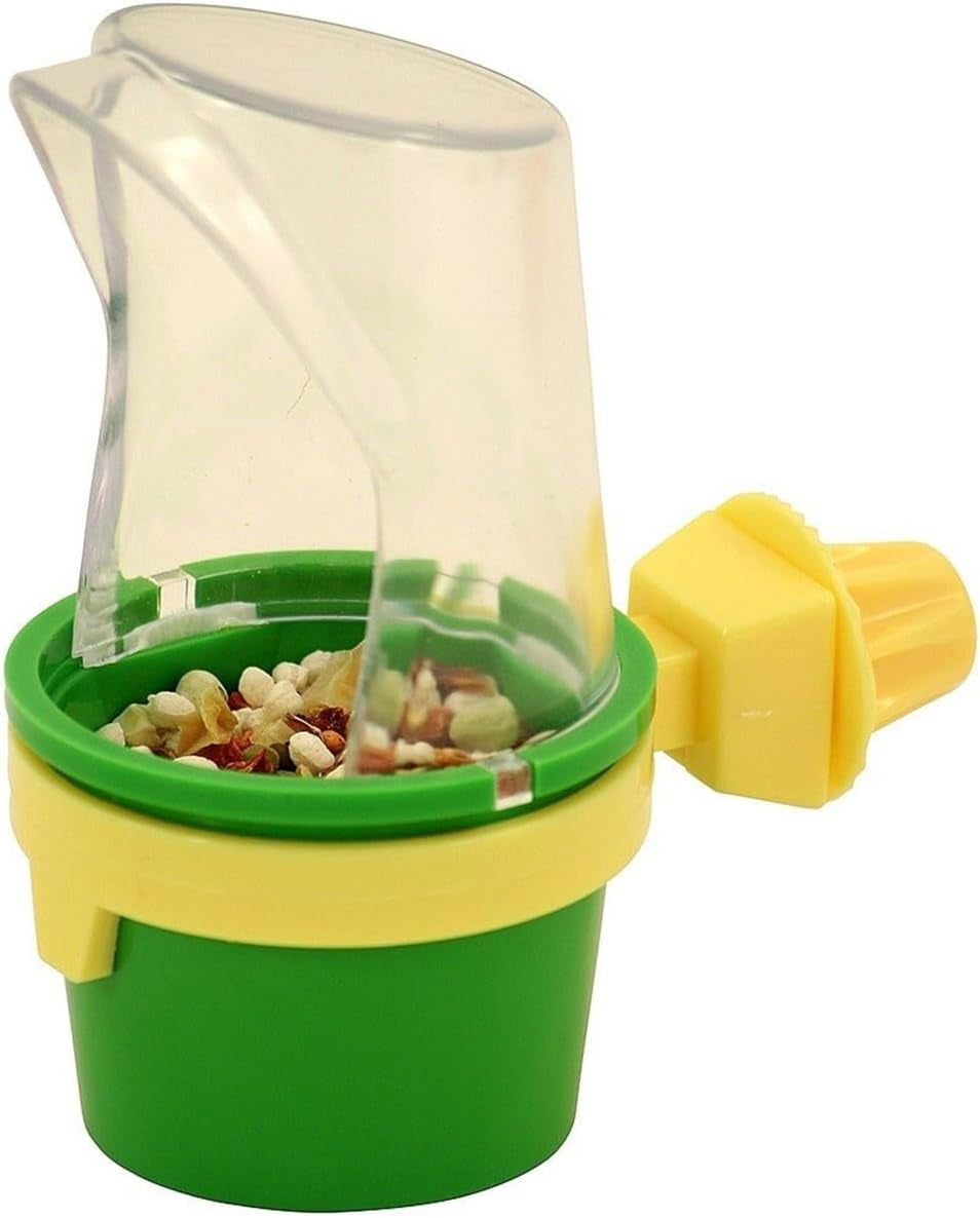 Pet Bird Cage Clean Cup Feeder & Water Cup Bird Accessory, Medium (Assorted Colors)
