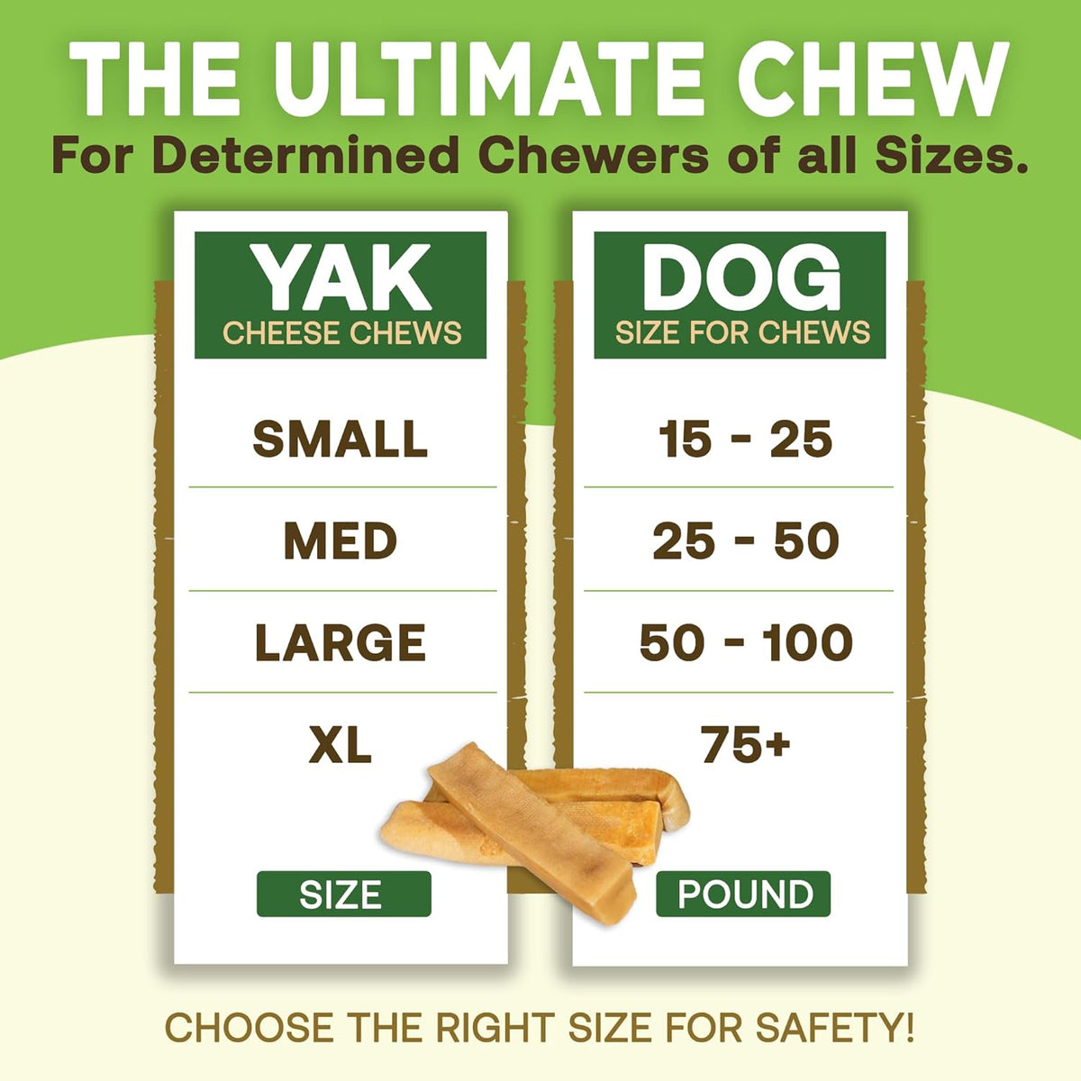 Gold Yak Chews for Small Dogs