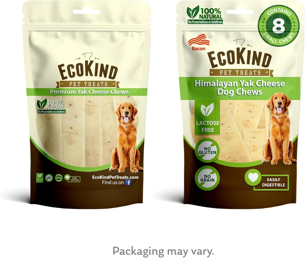 Bacon Flavor Gold Yak Chews for Large Dogs