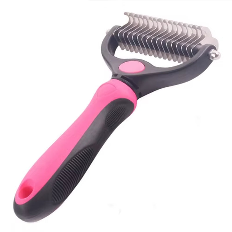 Pet Fur Knot Cutter Dog Grooming Shedding Tools Pet Cat Hair Removal Comb Brush Double Sided Pet Products