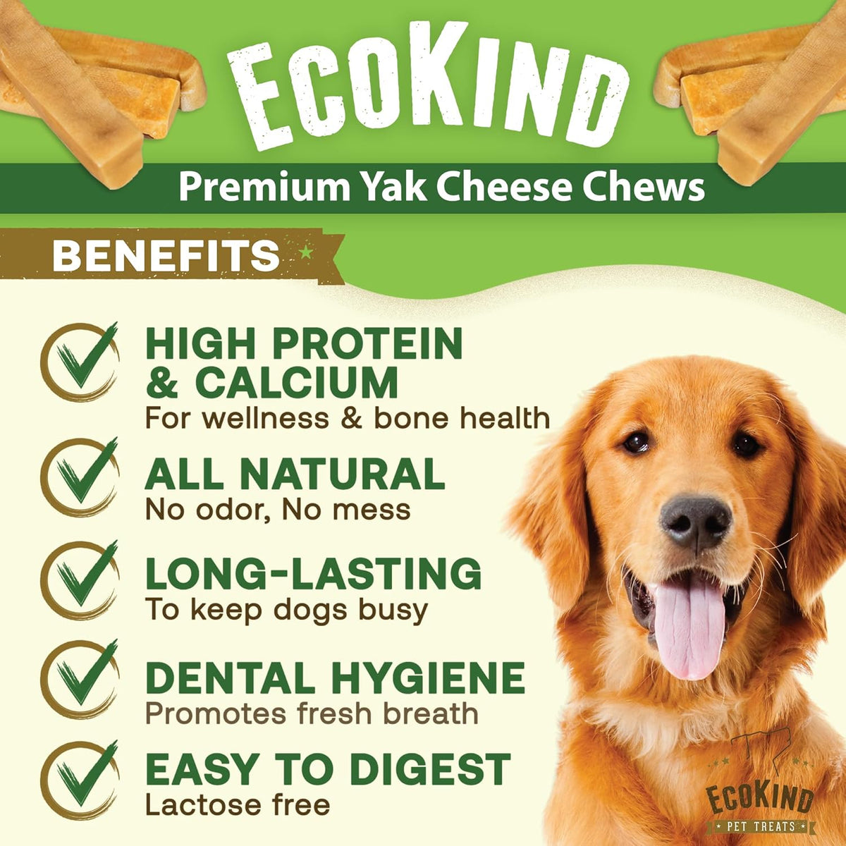 Gold Yak Chews for Small Dogs