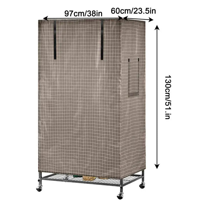 Parrot Cage Cover Shade Good Night Blackout 51 X 38 X 23.5 Inch Thin Lightweight Breathable Small Animal Cages Cover Pet
