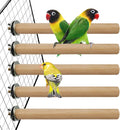 Bird Perch for Cage Parakeet Stand Natural Wood Parrot Stick 5PCS