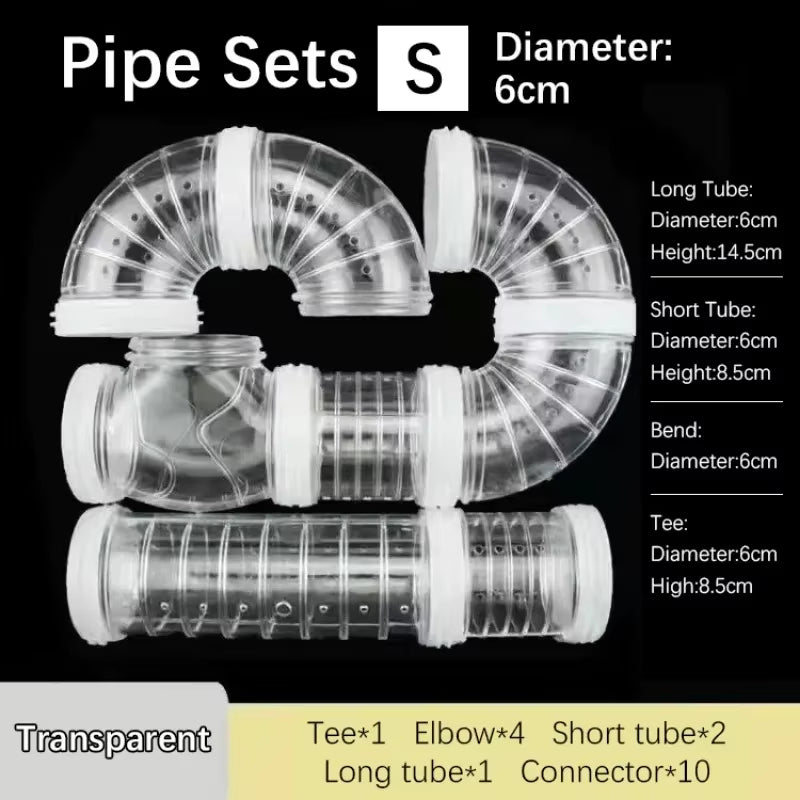 New Hamster Coop External Pipelines Can Be Randomly Spliced DIY Landscape Design Pipes Hamster Cage Modification Movement Tunnel