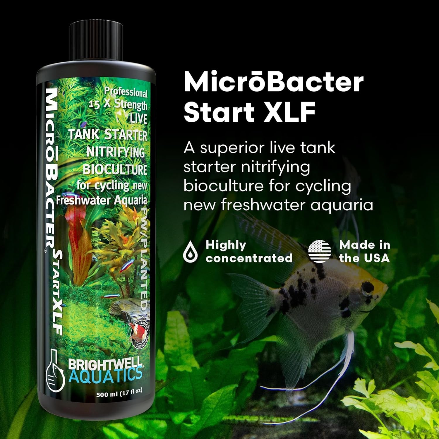 Microbacter Start XLF Freshwater Tank Starter, 500 Ml