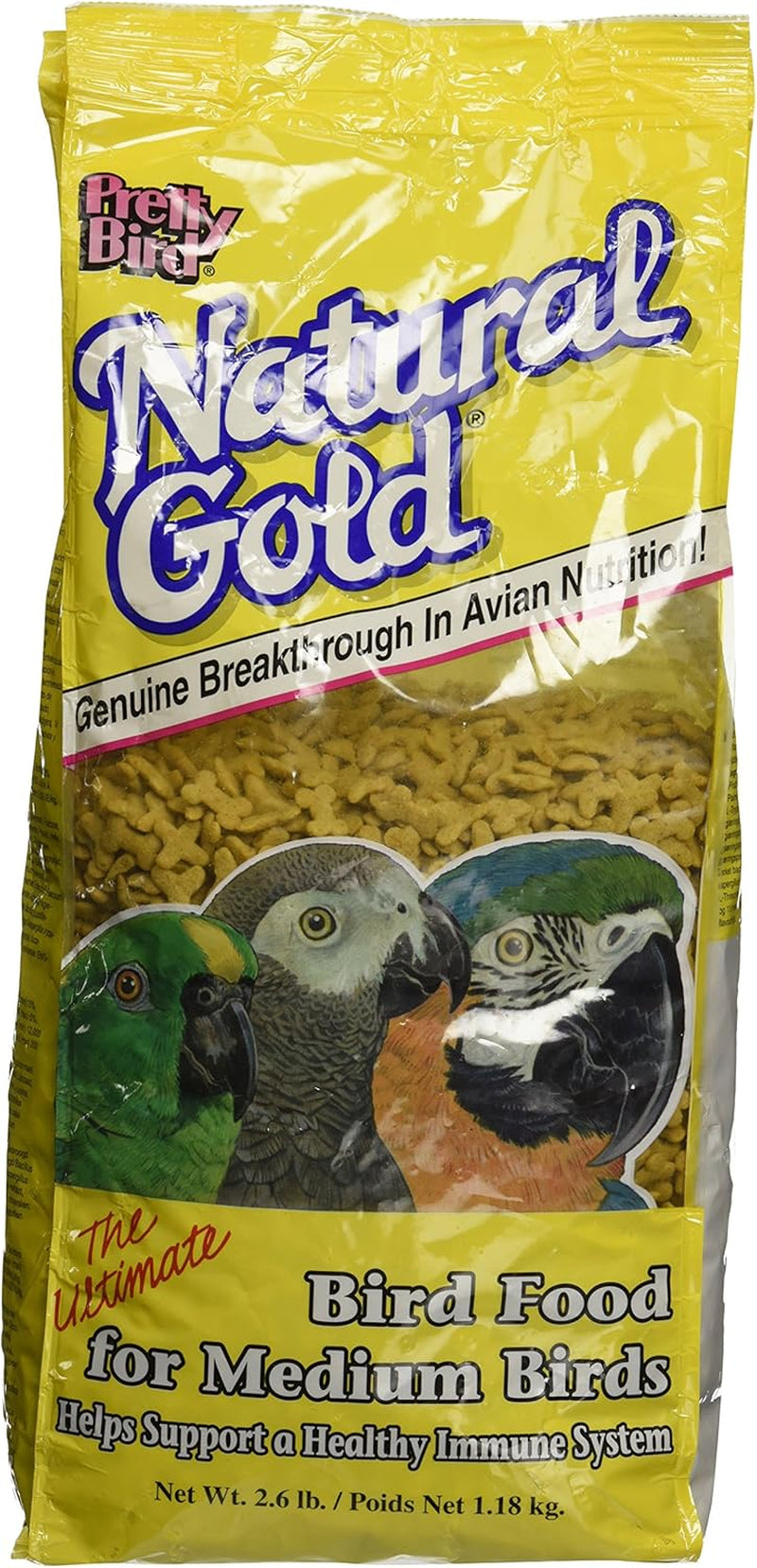 Natural Gold Medium Bird Food, 2.6 Lb.