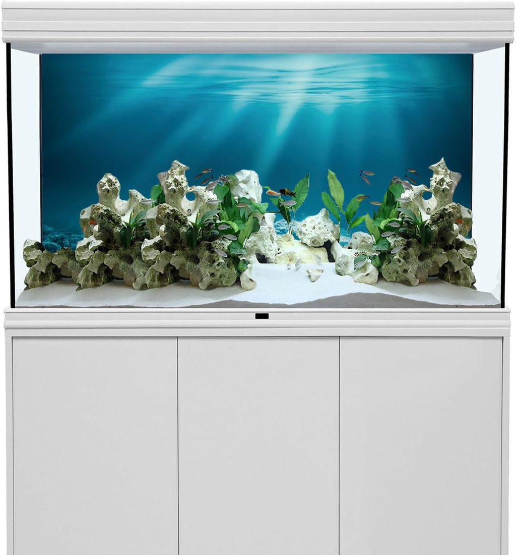 36X20 Inches Undersea Theme Aquarium Background Sunshine Underwater World Fish Tank Background Vinyl