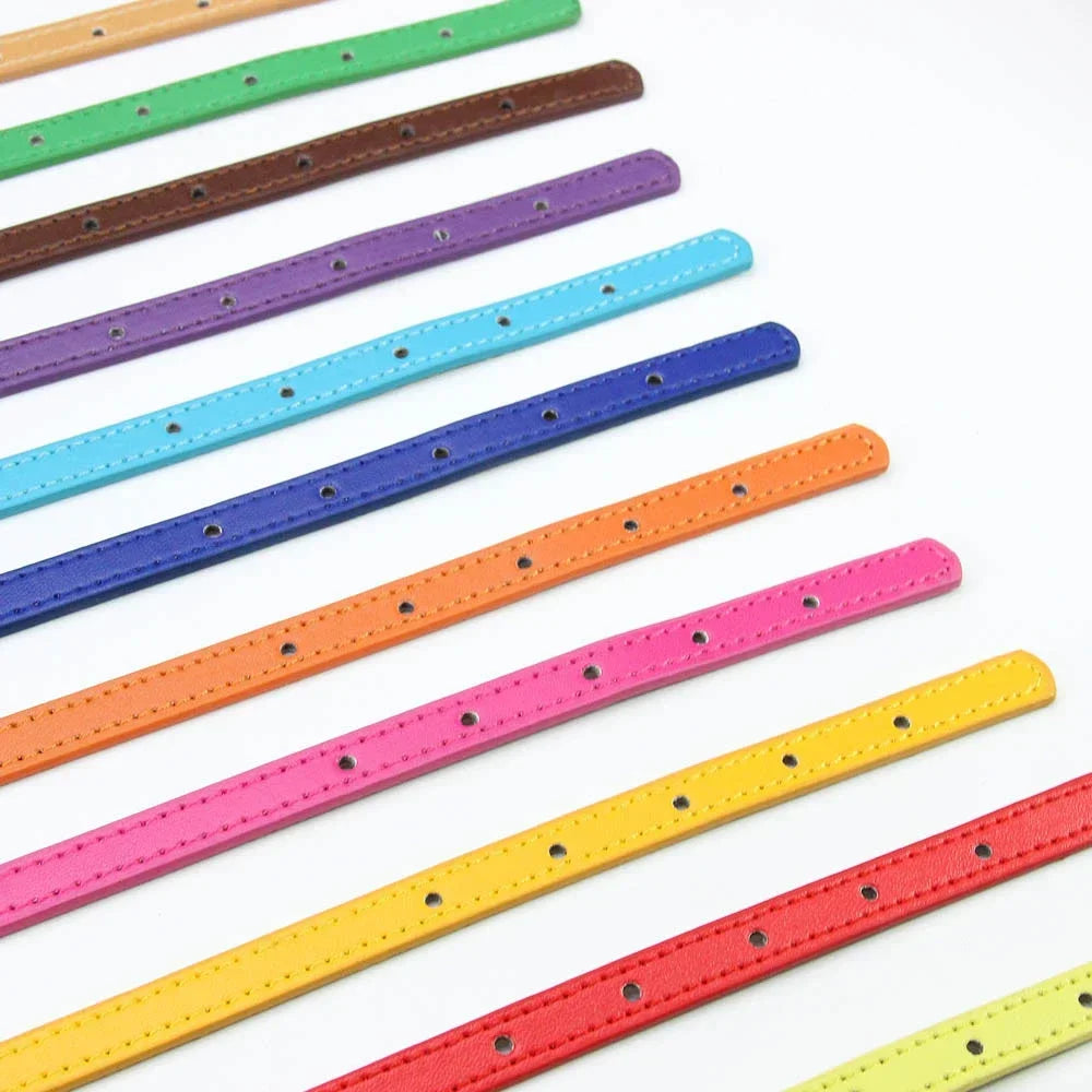 Cute Leather Cat Collar with Bell Safety Puppy Necklace Collars for Cat Small Dog Kitten Chihuahua Accessories Pet Products