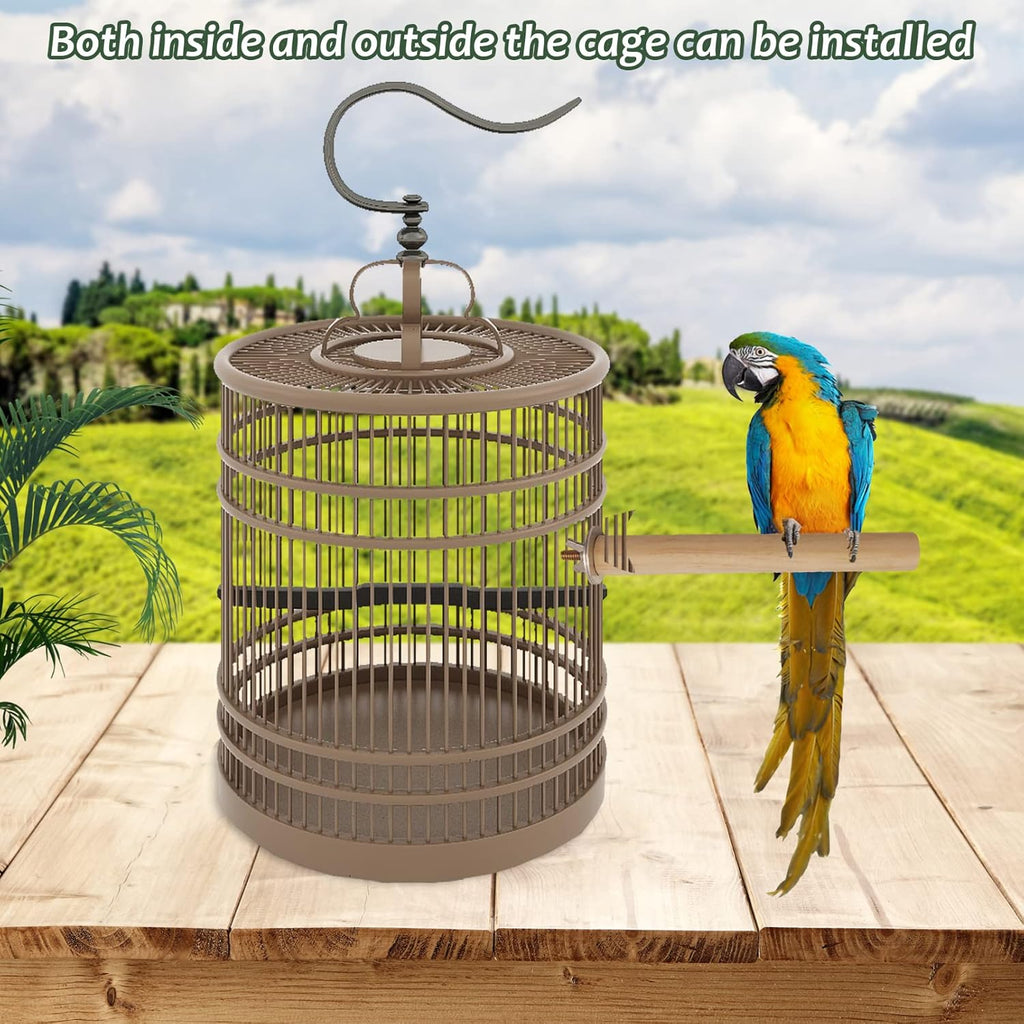 Bird Perch for Cage Parakeet Stand Natural Wood Parrot Stick 5PCS
