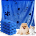 Dog Towel Drying Dog Cat Pet Towel, Puppy Microfiber Quick-Drying Dog Claw Bath Towel, Pet Bath Products Absorbent Medium Dogs