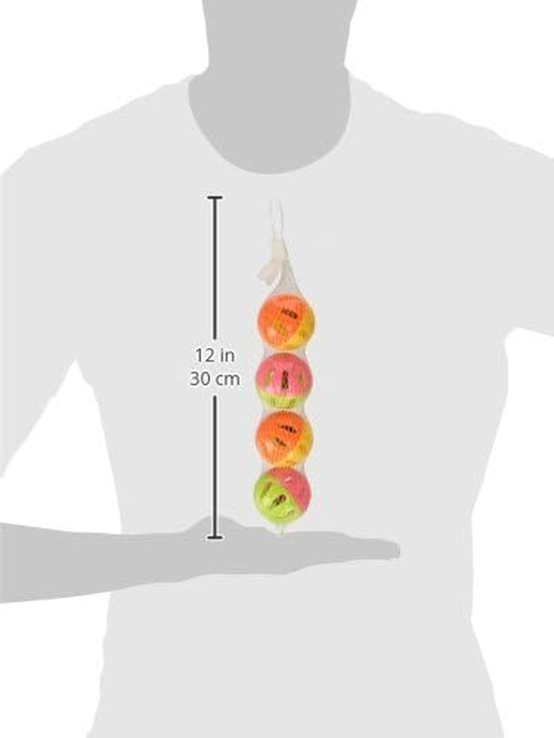 SB1055 Birdie Balls Bird Foot Toy, Medium Bird Size, 2" Diameter (4 Pack)