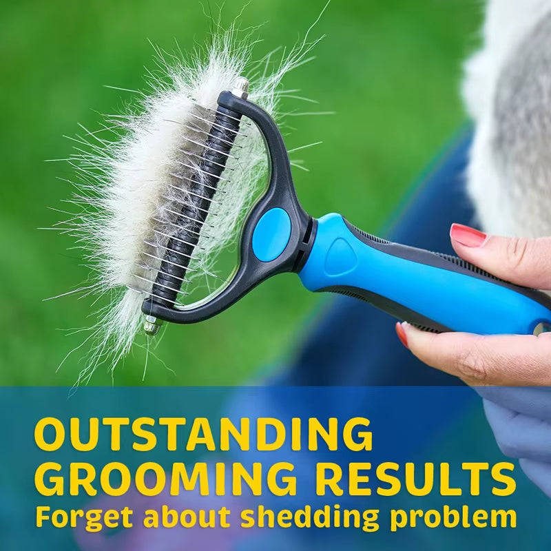 Pet Fur Knot Cutter Dog Grooming Shedding Tools Pet Cat Hair Removal Comb Brush Double Sided Pet Products