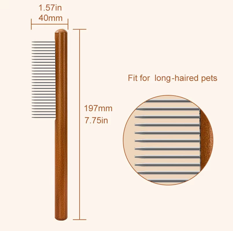 Pet Flea Comb Cat Dog Comb for Fleas Ticks Removal Tools Stainless Steel Grooming Brush for Matted Long Short Hair Pets Products
