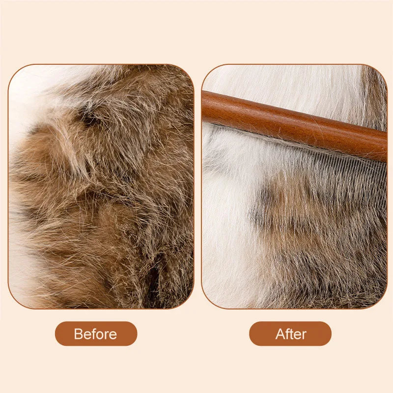 Pet Flea Comb Cat Dog Comb for Fleas Ticks Removal Tools Stainless Steel Grooming Brush for Matted Long Short Hair Pets Products