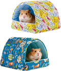 2 PCS Hamster Hideout,Washable Hamster Bed Hamster Bed Hut Hamster House, Small Animal Cage Accessories for Mouse Hedgehogs Ferrets Bearded Dragons and Rats